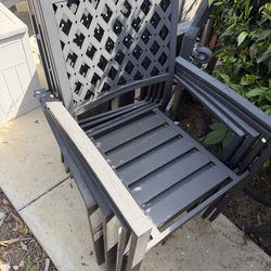 Metal patio chairs - set of 4