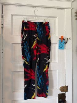 Black patterned pants