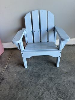 Child’s Blue Homemade Wooden Chair 