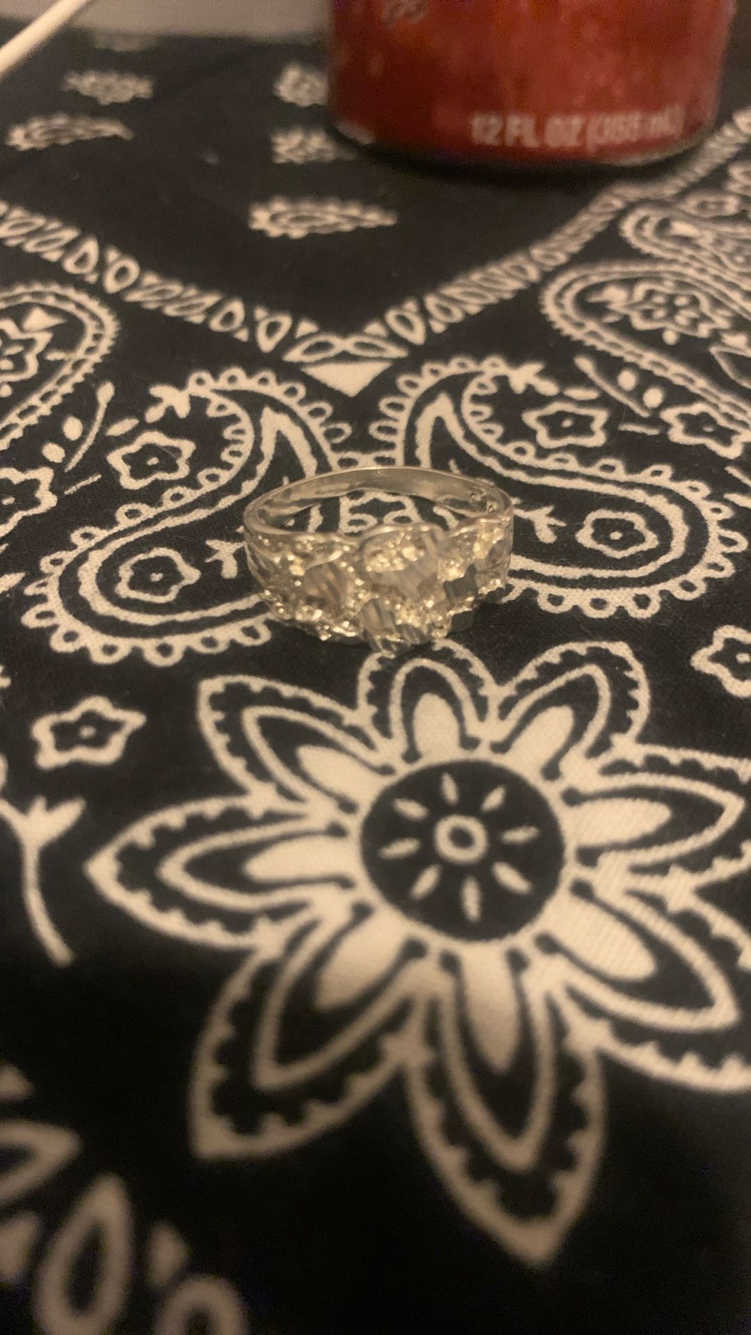 silver nugget ring