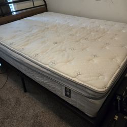Queen Mattress + Metal Frame