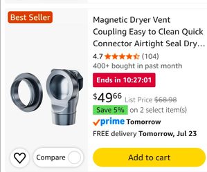 Magnetic Dryer vent coupling