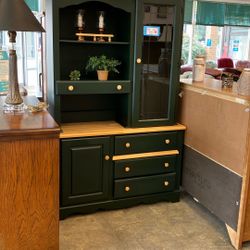 Green Pine Buffet Display Cabinet 
