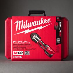 Milwaukee M12 12V Li-Ion Force Logic Cordless Press Tool Kit 3 Jaws 2x 1.5Ah Batteries + Hard Case