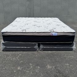 King Size Bamboo Mattress And Box Spring New