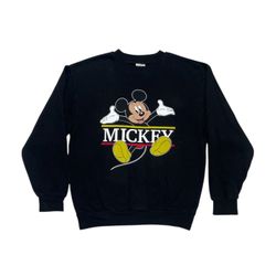 Disney Mickey Mouse collection Sweatshirt Crewneck black size small adult