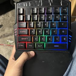Half-Keyboard Lights Up