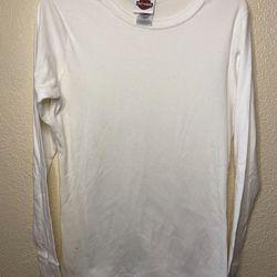 Vintage Harley Davidson Men's Long Sleeve Shirt Size XL blank white tee  