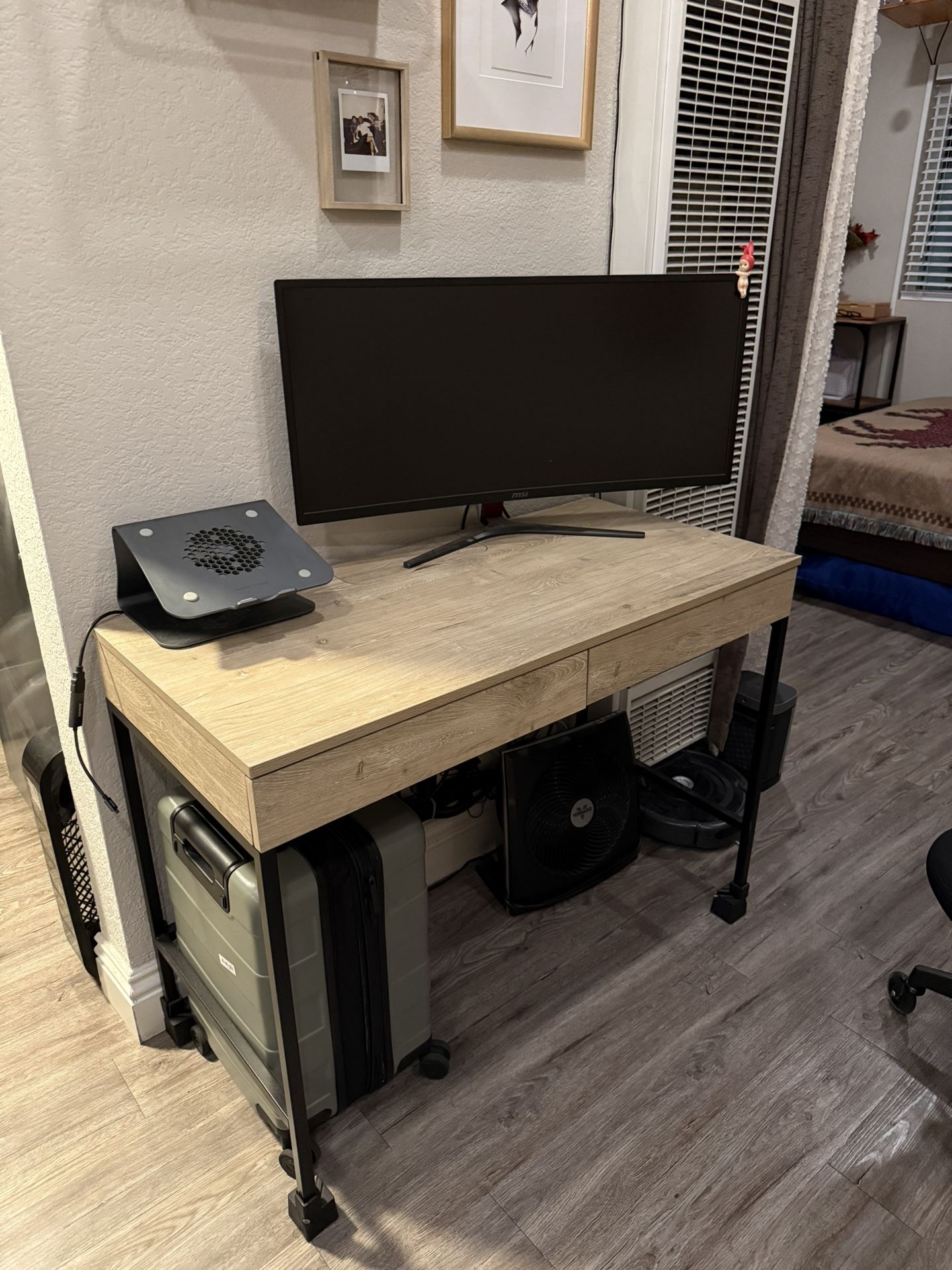 Office Desk With Power And Office Chair