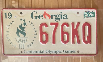 GEORGIA 1996 PLATE