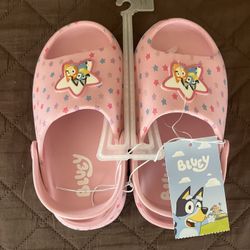 Bluey Pink Toddler Girls Slip On Sandals Size 11 NWT