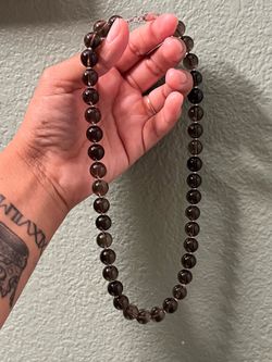 Smokey Quartz Sterling silver necklace
