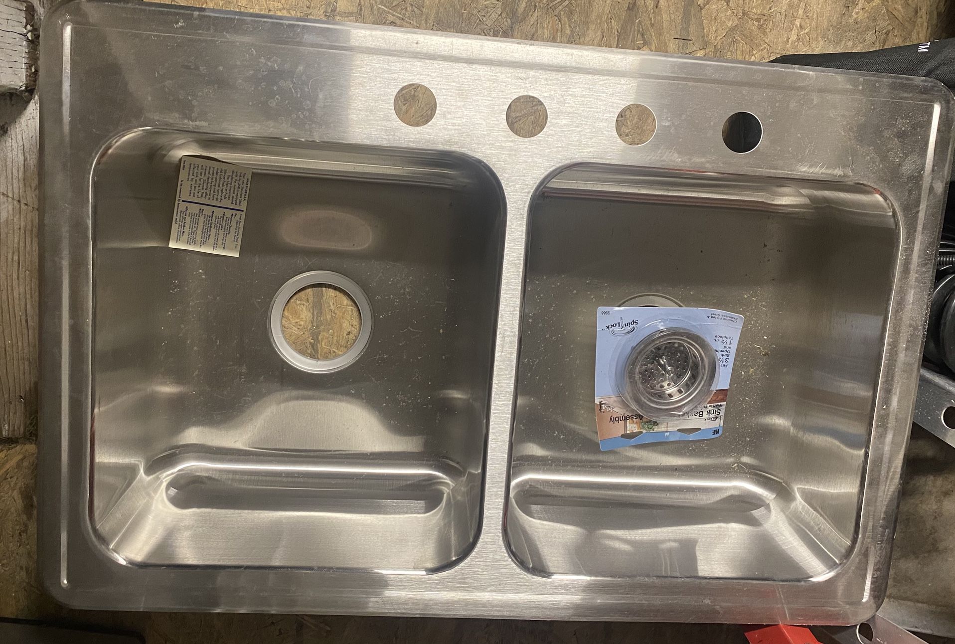 Stainless Steel 4-Hole Double Bowl Drop-in Sink
