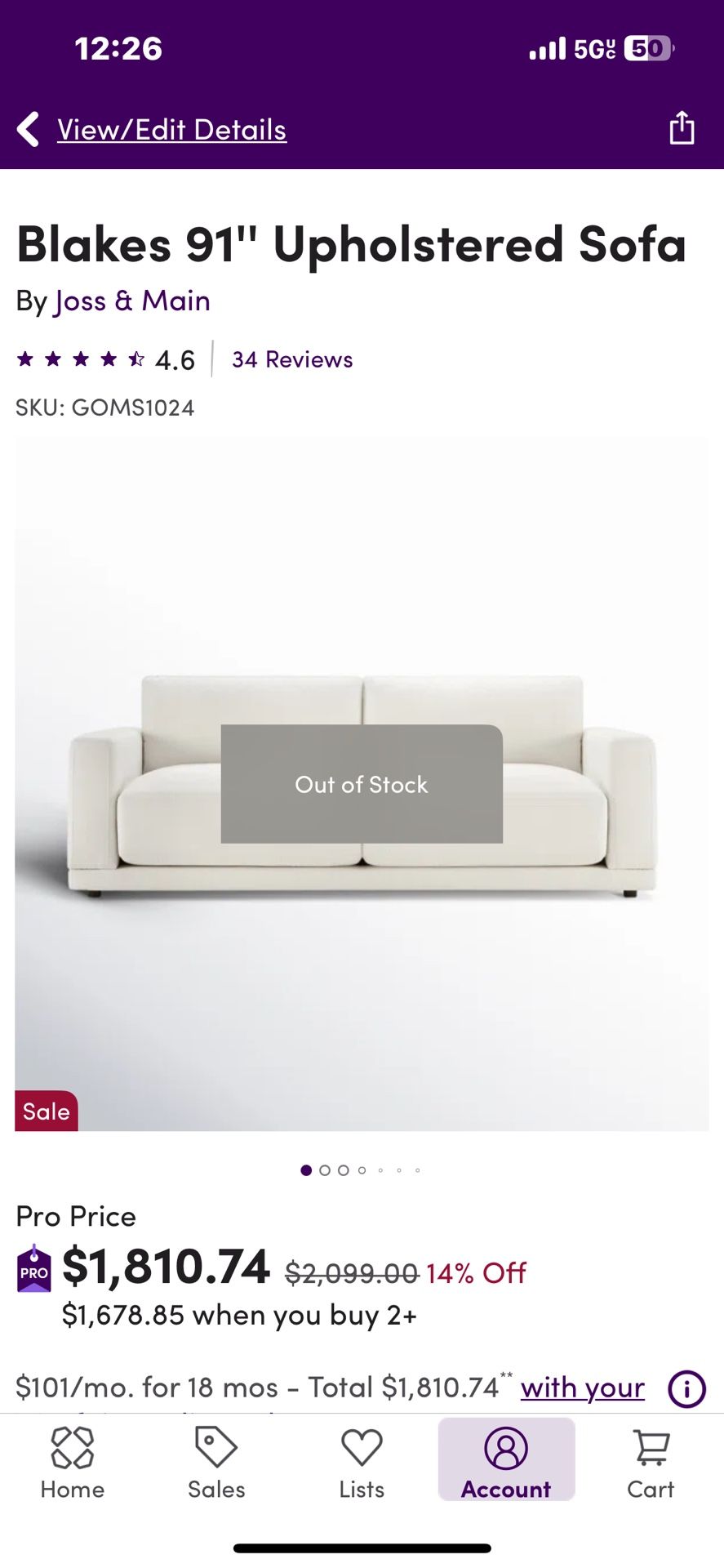 Brand New Couch Wayfair