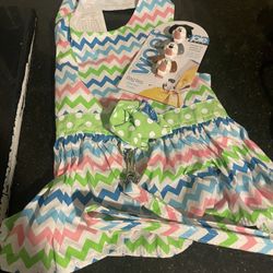 Cute Dog Harness Dress And Dog Baggie Ties