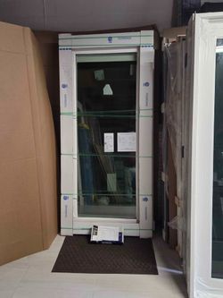 Brand New 34 x 80 PGT Vinyl French Door with Frame and Handles