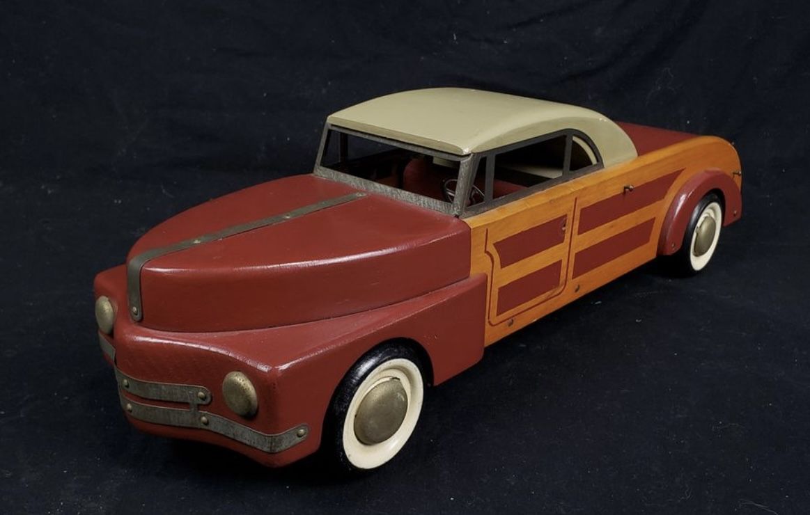 Vtg. Buddy L Wood Town & Country Convertible Car