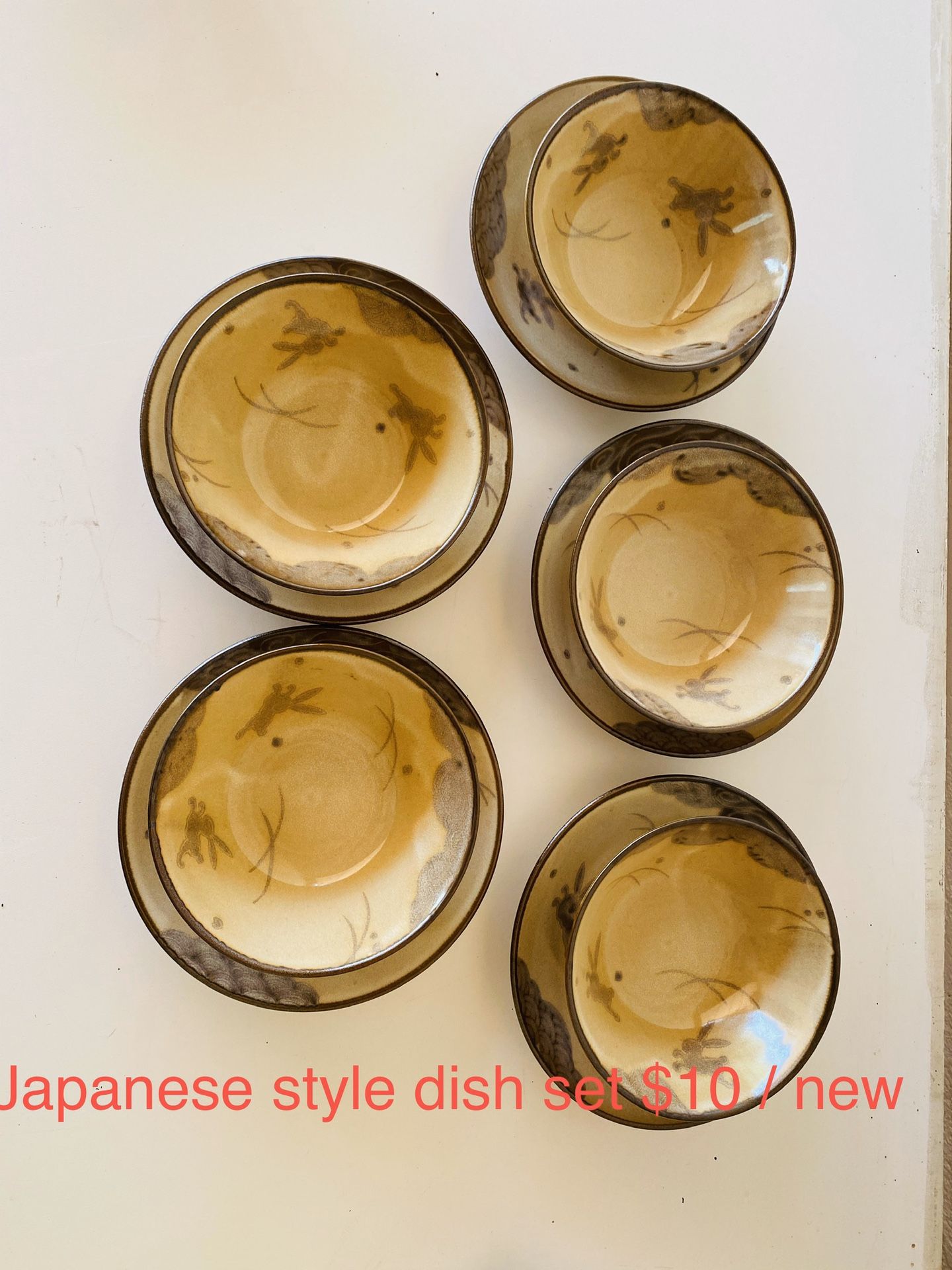 Japanese style dish & bowl set