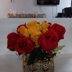 Artificial Flower Purse Vase