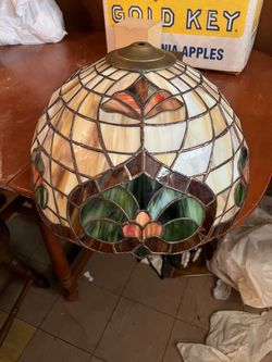 Real leaded glass 16” diameter lamp shade-$50 -