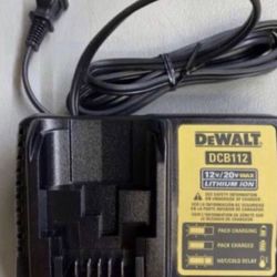 Dewalt GENUINE DCB112 12V-20V MAX Lithium Battery Charger,For Drill,Saw 20 volt