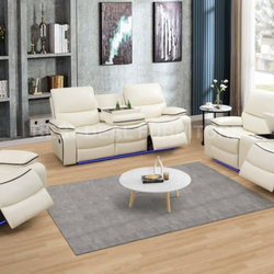 Cream white Power Reclining Couch 3-Pc Set — Sofa • Loveseat • Chair