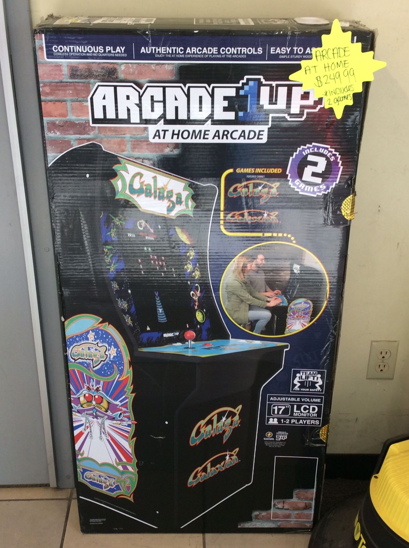 ARCADE 1UP INCLUDES 2 GAMES AT HOME ARCADE