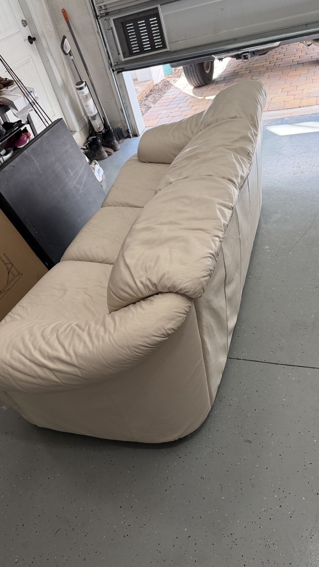 3 Seater Leather Tan Couch