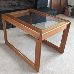 Mid Century Solid Teak Side Table