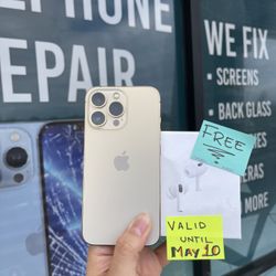 iPhone 13 Pro Unlocked 128gb Gold Comes With AirPods For Free! 