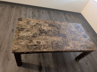 Coffee table with marble granite top