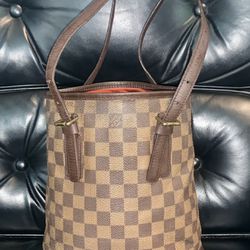 100% Authentic Louis Vuitton Damier Marais Bucket Tote Bag N42240