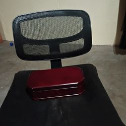 Vintage Red Wooden Jewelry Box With Mirror And Cream Colored Inside