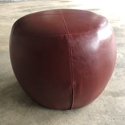Red Leather Ottoman - Only $20