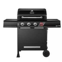 New Dyna-Glo 4-Burner Propane Gas Grill in Matte Black with TriVantage Multifunctional Cooking System
