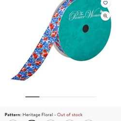 NEW 2-Pioneer Woman Heritage Floral 5/8 Inch Grossgrain Ribbon.  You get both rolls.   Total of 6 Yards.