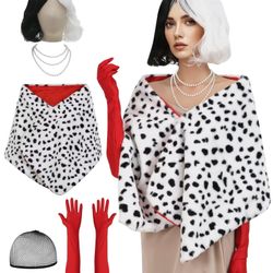 Cruella Halloween Costume  Cosplay 