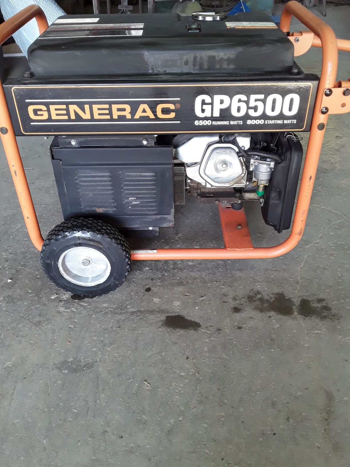 Generac 6500 generator 45 hours on it like new