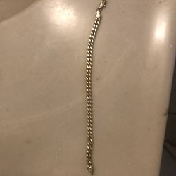 Gold Plated Curb Link Chain Bracelet 