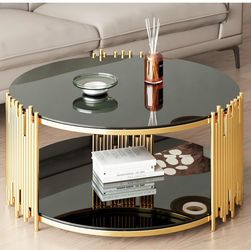 Elegant Black & Gold Coffee Table