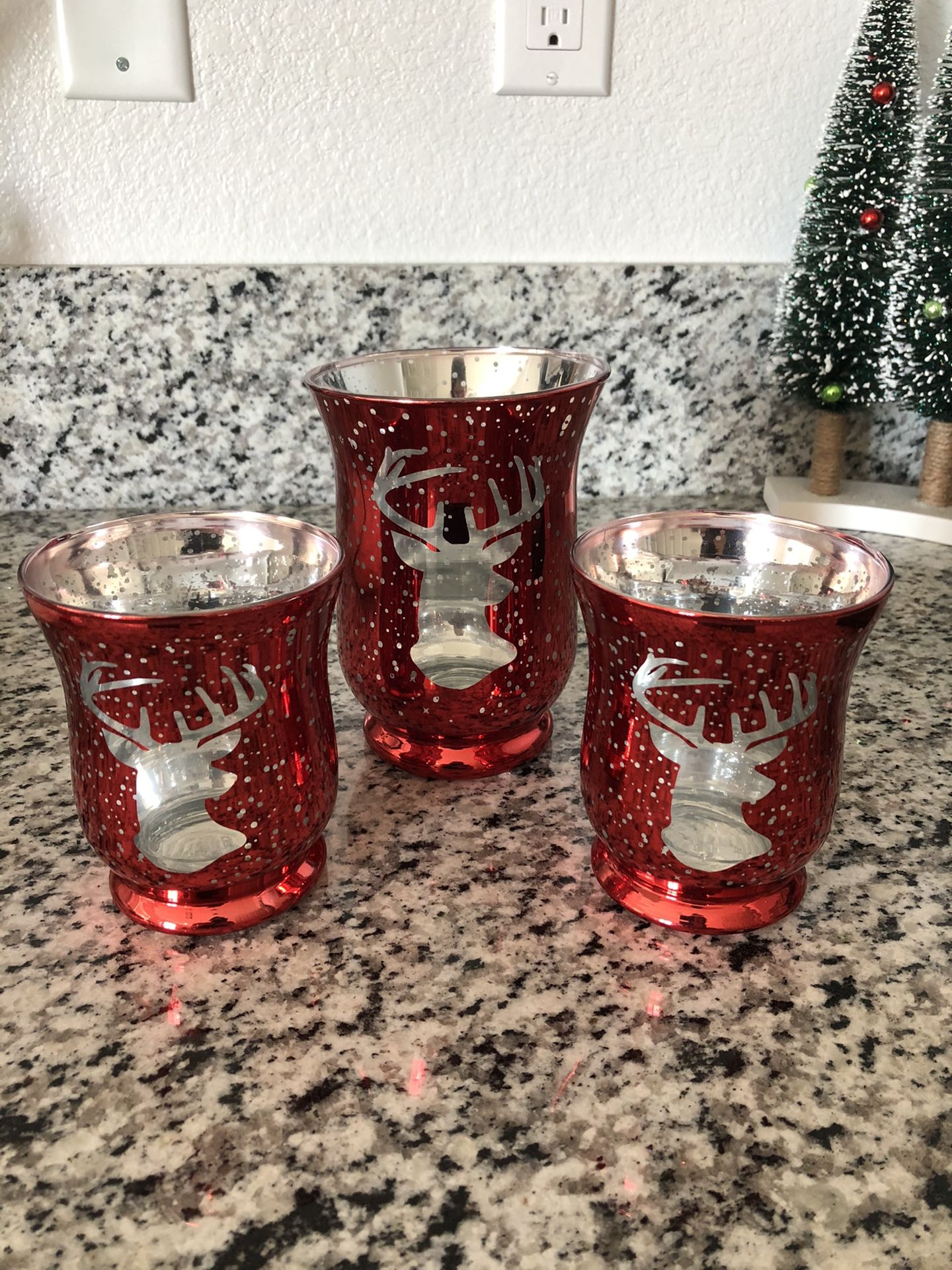 Christmas candle holders