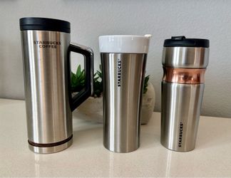 3 STARBUCKS Coffee Tumblers