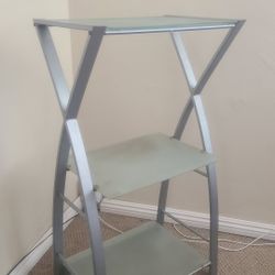 Glass / Metal Desk/ Bookcase/ Shelves