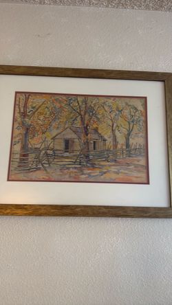 Autumn Farm Landscape and Barn Scene
