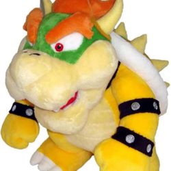 Bowser Stuffed Plush, 10",Multi-Colored