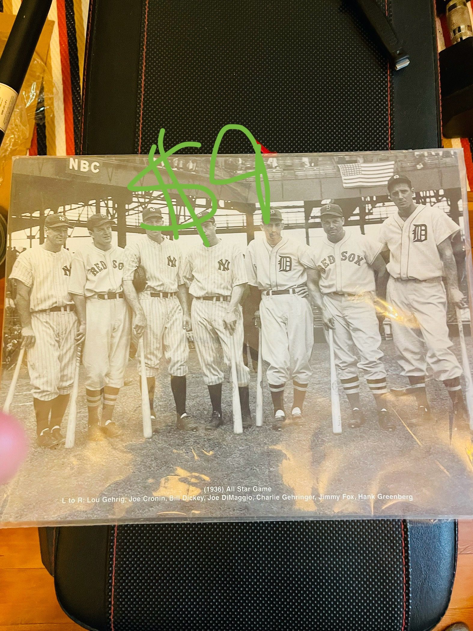 Vintage 1936 MLB All Star Game Photo (cardboard Back, No Frame)