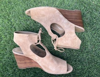 Ralph Lauren Sheep Skin Leather Wedge Sandals