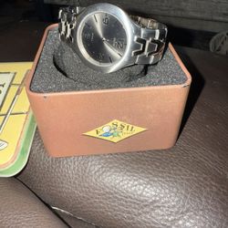 Fossil stainless steel watch black face