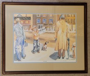 L.M. Bucher vintage art lithograph