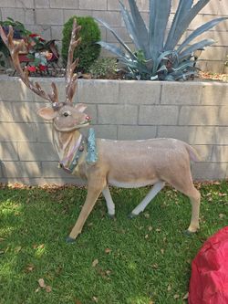 Large Outdoor Christmas Reindeer Statue